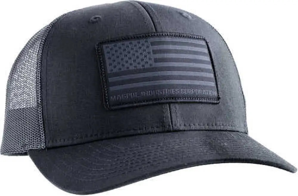 Magpul Standard Black Adjustable Snapback Osfa Structured Woven American Flag Patch - Mag1215-001