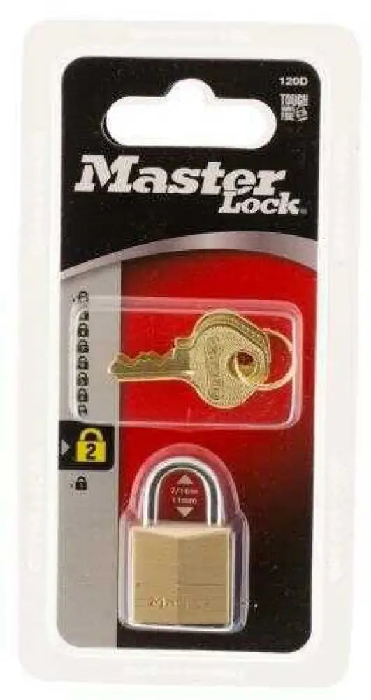 Master Lock 120d Wide Solid Padlock Brass
