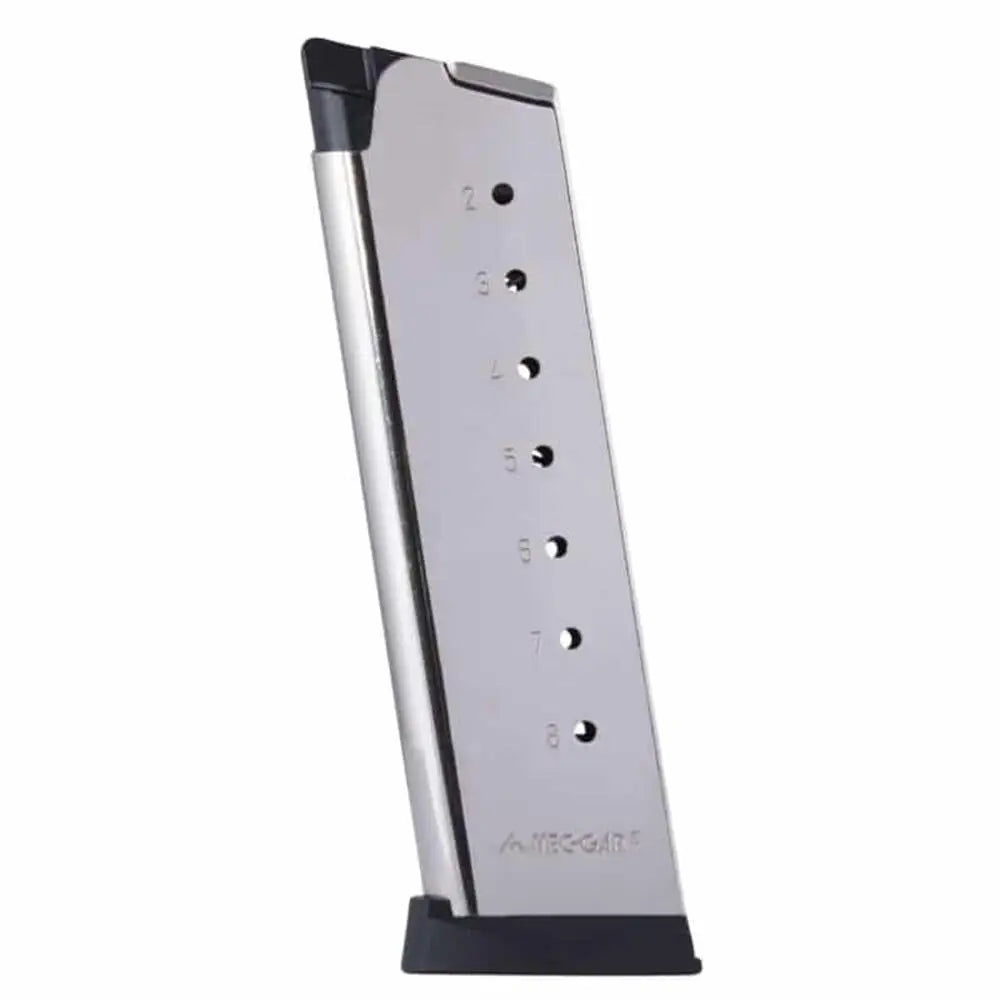 Mec-gar Usa Inc Handgun Magazines 1911 Govt Magazine with Plastic Removable Buttplate & Follower.45 Acp Ht Stainless