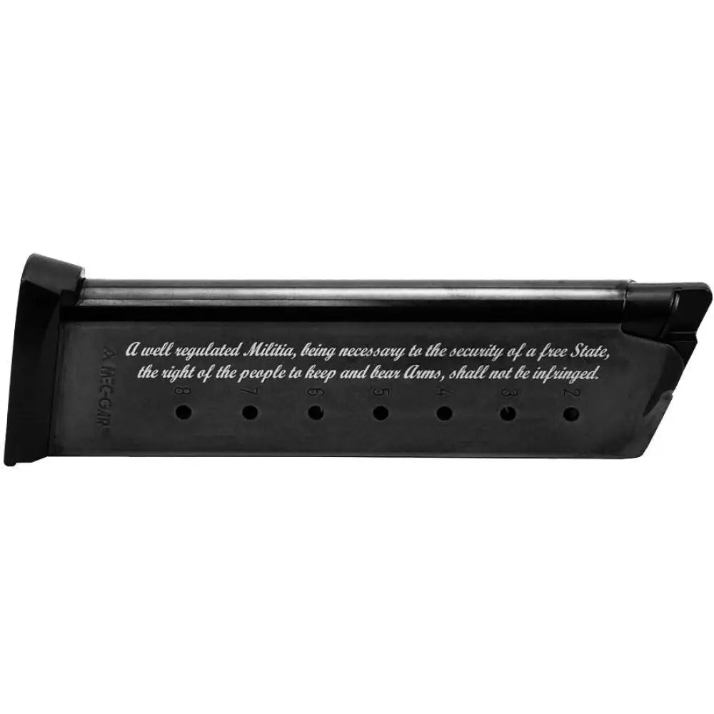 Mec-gar Usa Inc Handgun Magazines 1911 Magazine.45 Acp 2nd Amendment Engraved Blued Steel 8/rd Buy at Faith and Freedom