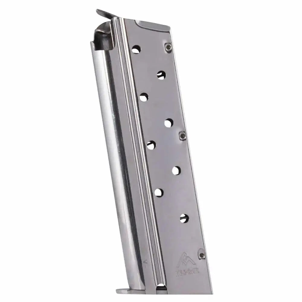Mec-gar Usa Inc Handgun Magazines Mec-gar 1911 Magazine 9mm Luger Ht Nickel 9/rd Buy at Faith and Freedom Outdoors