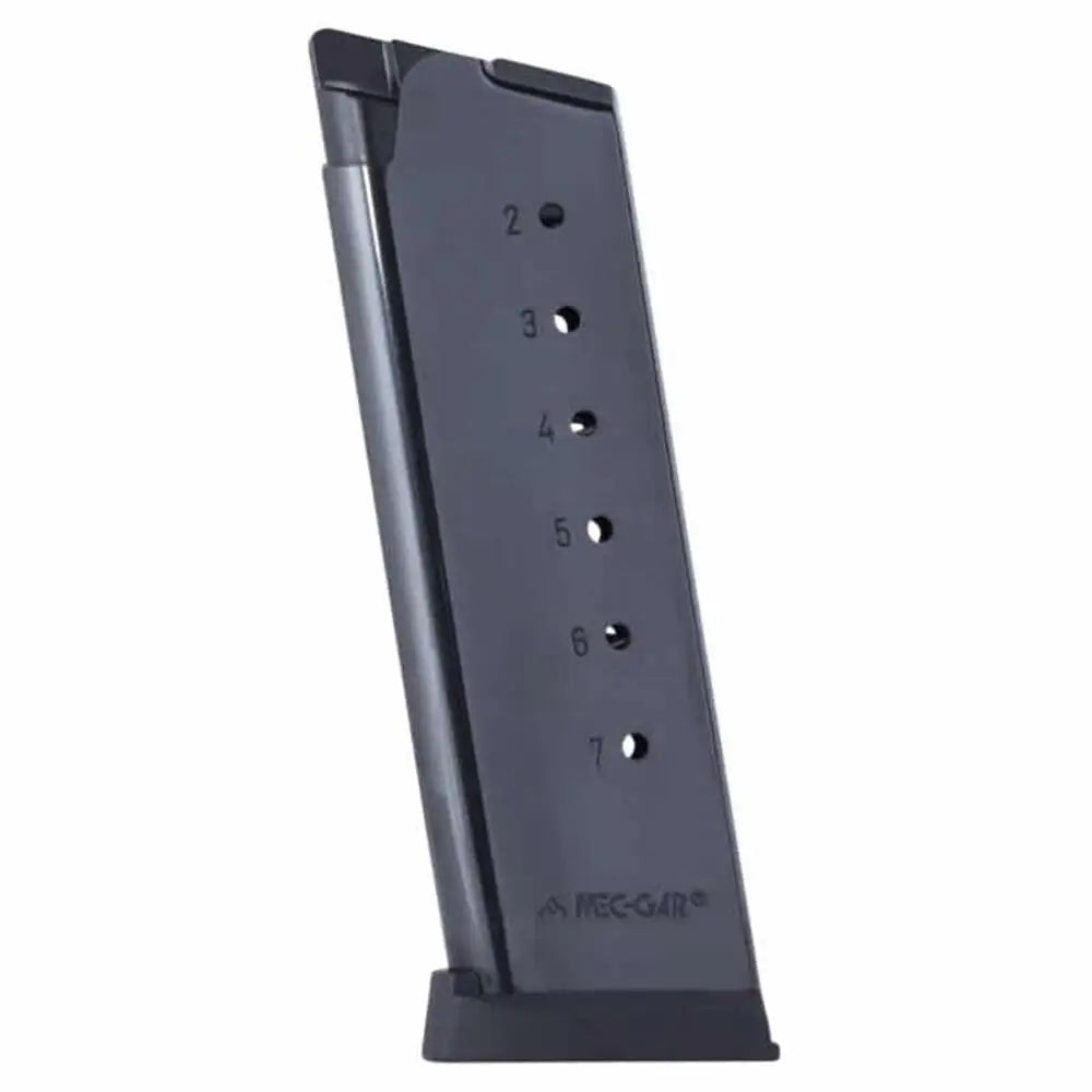 Mec-gar Usa Inc Handgun Magazines 1911 Officer Magazine with Plastic Removable Buttplate & Follower.45 Acp Ht Blued