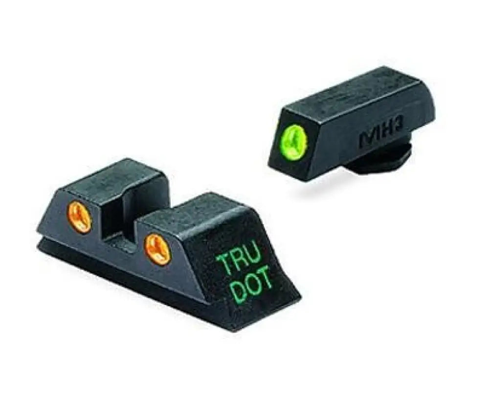 Meprolight Sights Night Tru-dot Sight Set - Glock 9mm.357 Sig 40 S&w.45 Gap Fixed Green/orange Buy at Faith and Freedom