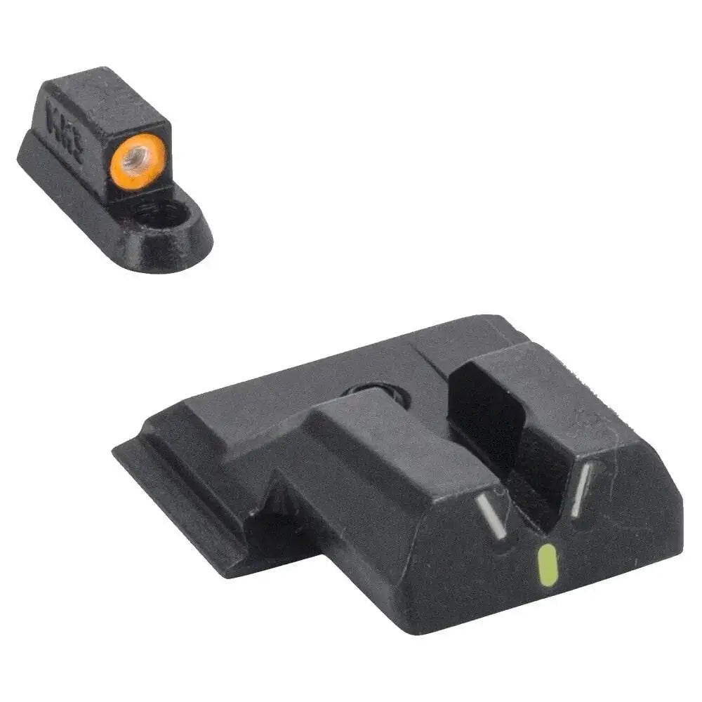 Meprolight Sights Optics|night Hyper Bright V-sight Fixed Pistol Set for S&w M&p Shield Green with Orange Front Buy