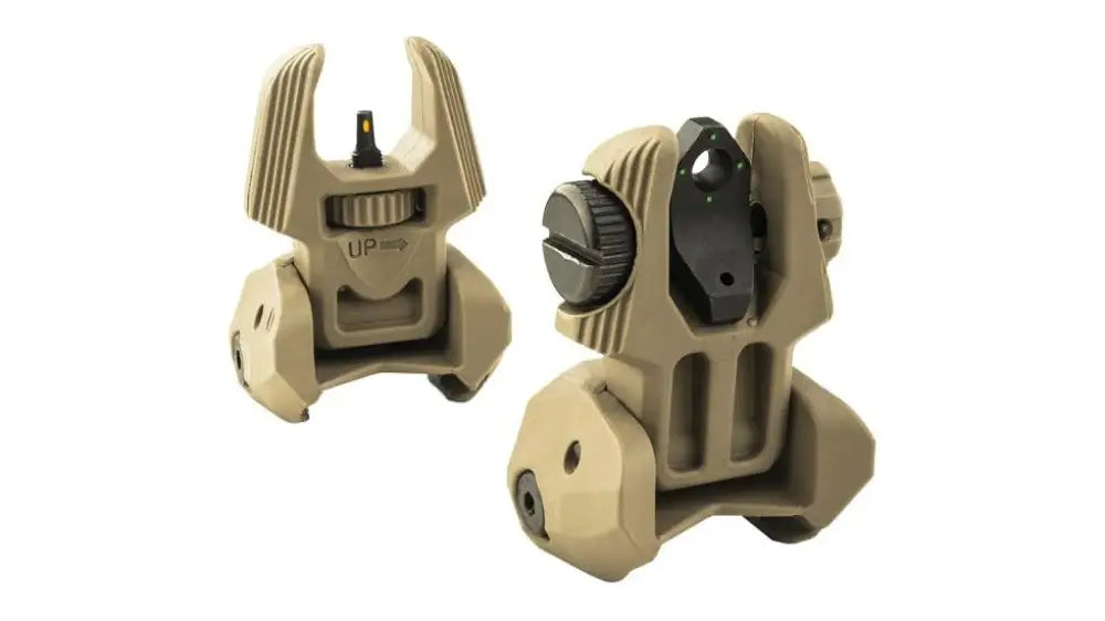 Meprolight Sights Rifle Mepro Frbs - Self Illuminated Flip Polymer Desert Back-up 4 Dot Rear/orange Hyper Bright Front