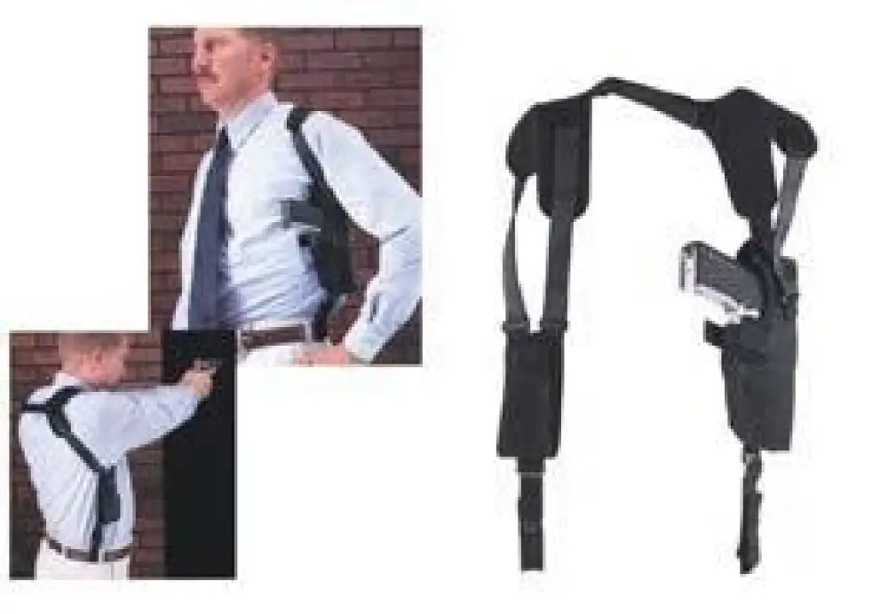 Michaels of Oregon Magazine Holsters Uncle Mike’s Pro-pak Vertical Shoulder Black - Fits 3-4’’ Med Autos 3.25-3.75 Lg