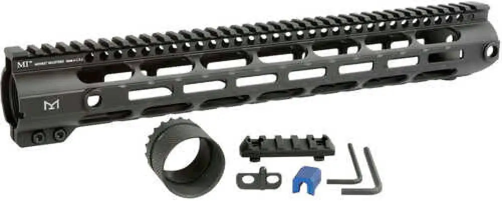 Midwest Industries Combat Handguard Ar-308/lr-308 Black Hardcoat Anodized 15’’ 6061-t6 Aluminum - Micrl30815