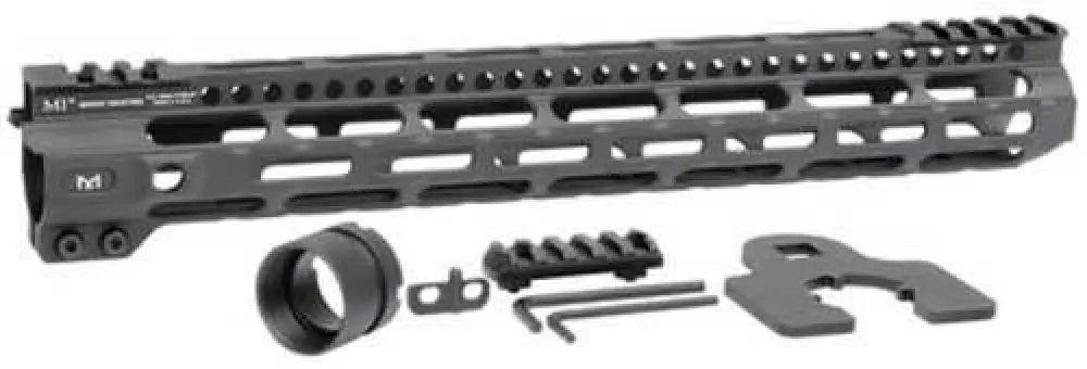 Midwest Industries Micrlw14 Combat Lightweight M-lok Handguard Ar-15 Black Hardcoat Anodized 6061-t6 Aluminum 14’’