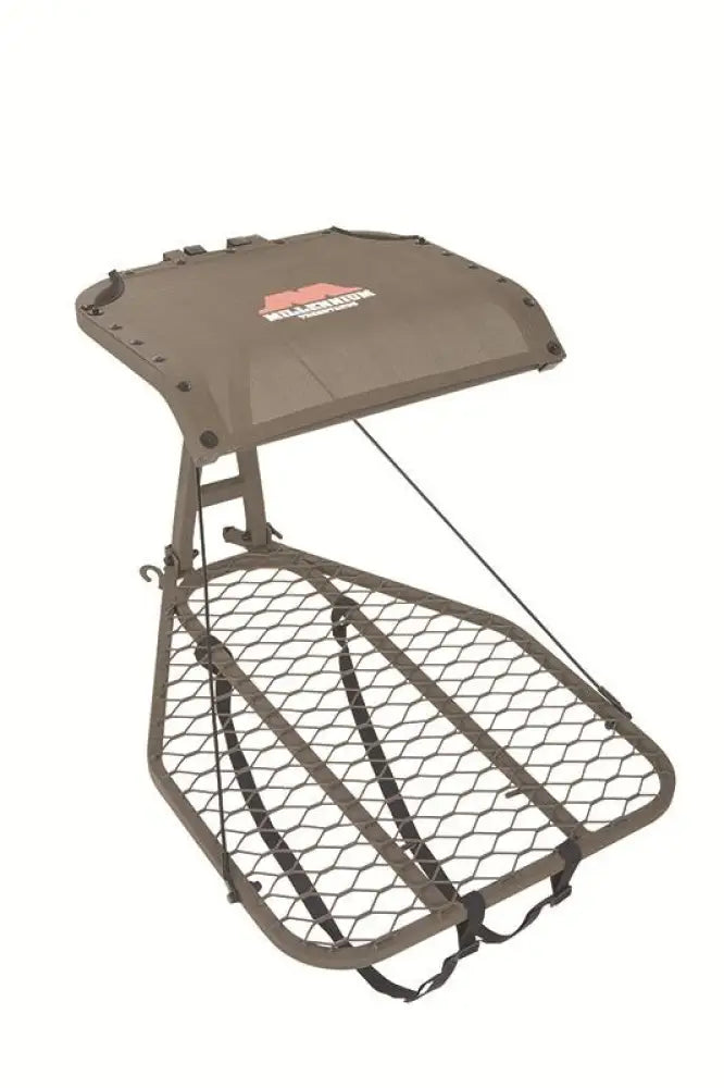 Millennium Hang on Treestands M50 Steel Leveling Hang-on Tree Stand with Footrest Includes Safe-link 35’ Safety Line