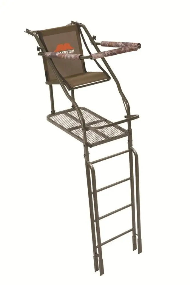 Millennium Ladder Treestands 21’ Stand w Double-size Platform & Safe-link 35’ Safety Line - Motor Freight Only Buy