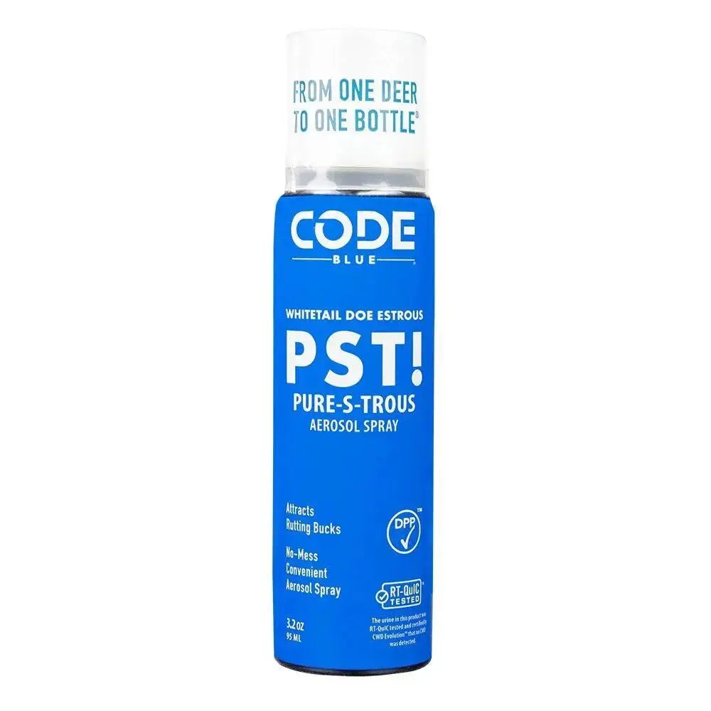 Moultrie Scent Attractants Code Blue Doe Pst! Pure-s-trous Estrous Aerosol Spray 3.2 Oz Buy at Faith and Freedom