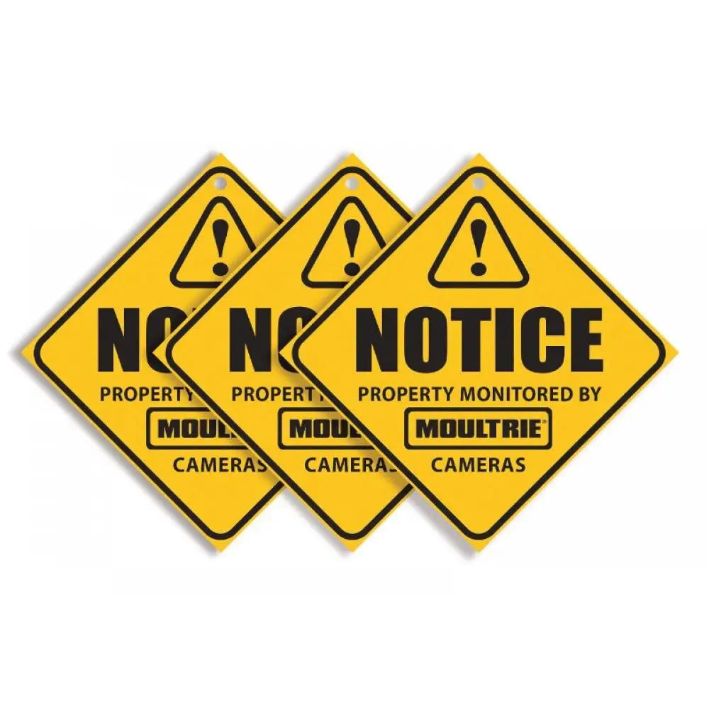 Moultrie Trail Camera Accessories Surveillance Signs (3-pack) Buy at Faith and Freedom Outdoors