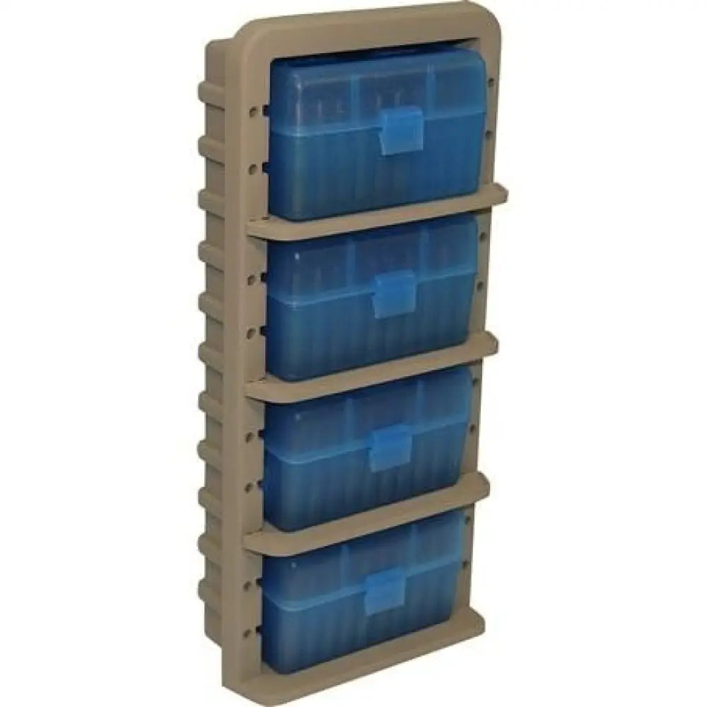 Mtm Ammo Boxes Arrs Rack with 4 Rs-50-24 Clear Blue and Dark Earth Buy at Faith and Freedom Outdoors