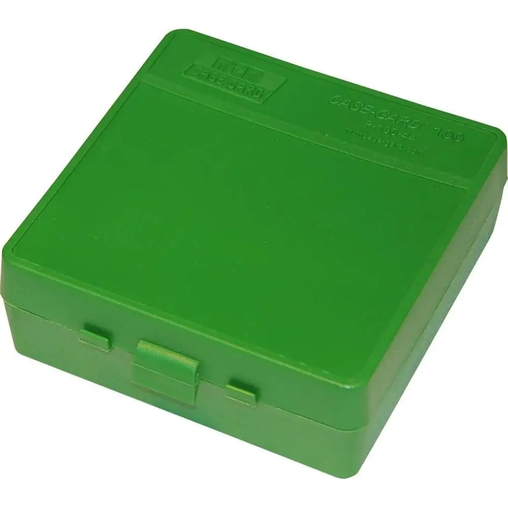 Mtm Ammo Boxes Box for.41/44 Mag/.45 Lc 100 Rounds Green Buy at Faith and Freedom Outdoors