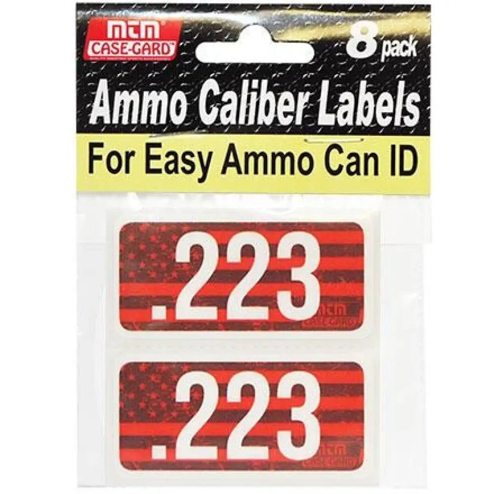 Mtm Ammo Boxes Caliber Labels 223 Rem Red 8/ct Buy at Faith and Freedom Outdoors