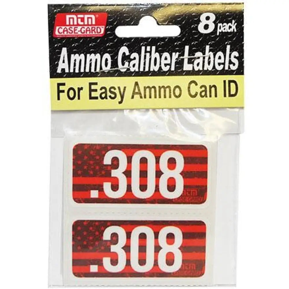 Mtm Ammo Boxes Caliber Labels.308 Red 8/ct Buy at Faith and Freedom Outdoors
