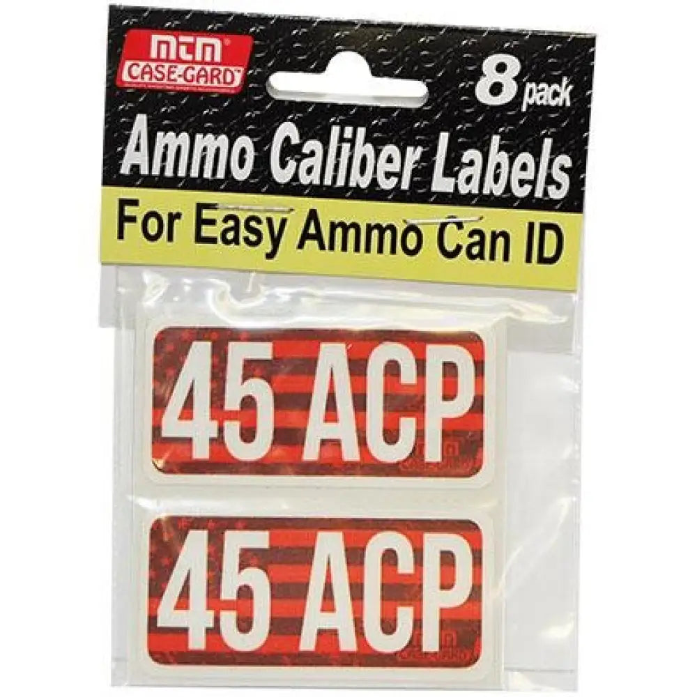 Mtm Ammo Boxes Caliber Labels 45 Acp Red 8/ct Buy at Faith and Freedom Outdoors