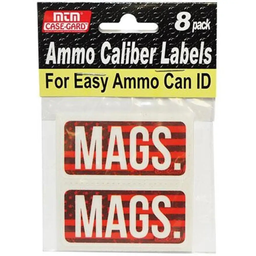 Mtm Ammo Boxes Caliber Labels Mags Red 8/ct Buy at Faith and Freedom Outdoors