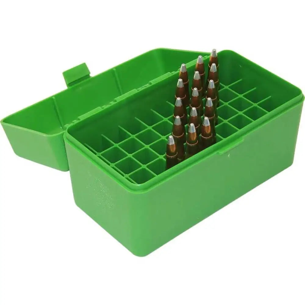Mtm Ammo Boxes Case-gard R-50 Series (rs-50) Rifle Box for Select Cartridge Sizes Green Buy at Faith and Freedom