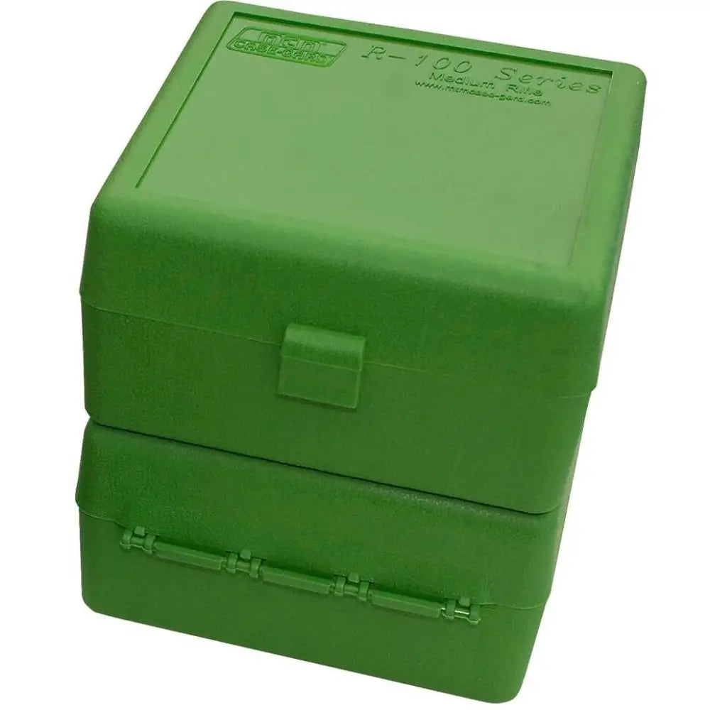 Mtm Ammo Boxes Case Guard Rs100 Series Small Rifle Box 100 Rounds Green Buy at Faith and Freedom Outdoors