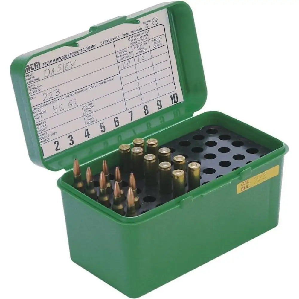 Mtm Ammo Boxes Deluex H-50 Series Rifle Box Green Buy at Faith and Freedom Outdoors
