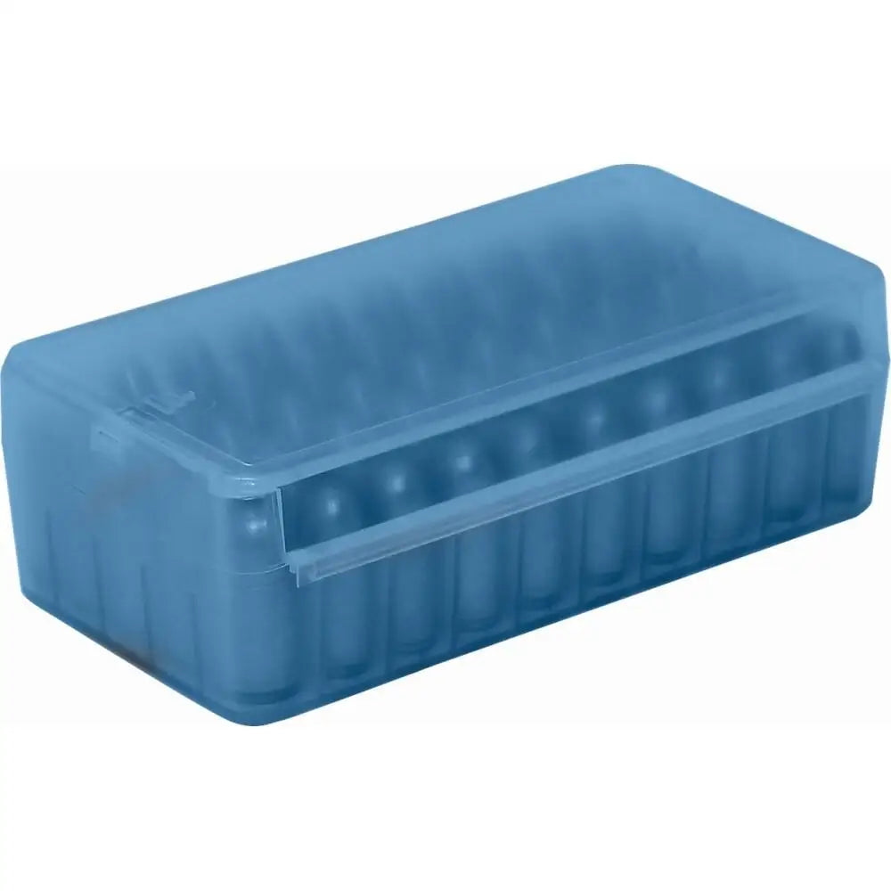 Mtm Ammo Boxes Side Slide Handgun Box 9mm Luger Clear Blue Buy at Faith and Freedom Outdoors