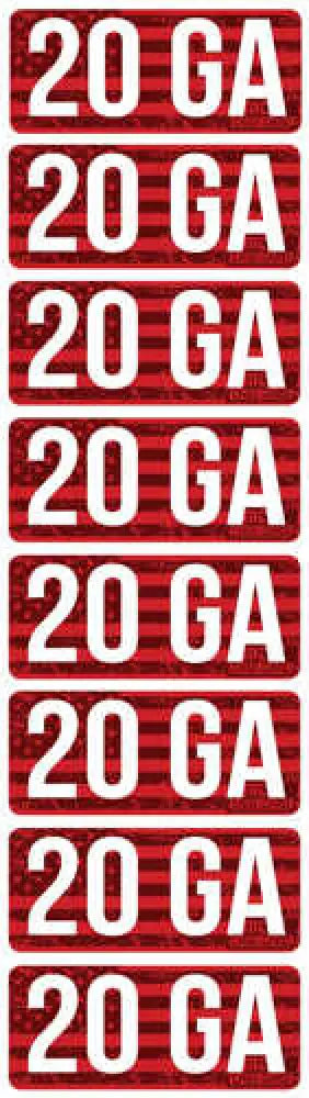 Mtm Ammo Caliber Labels 20ga 8-pack - Cl20ga