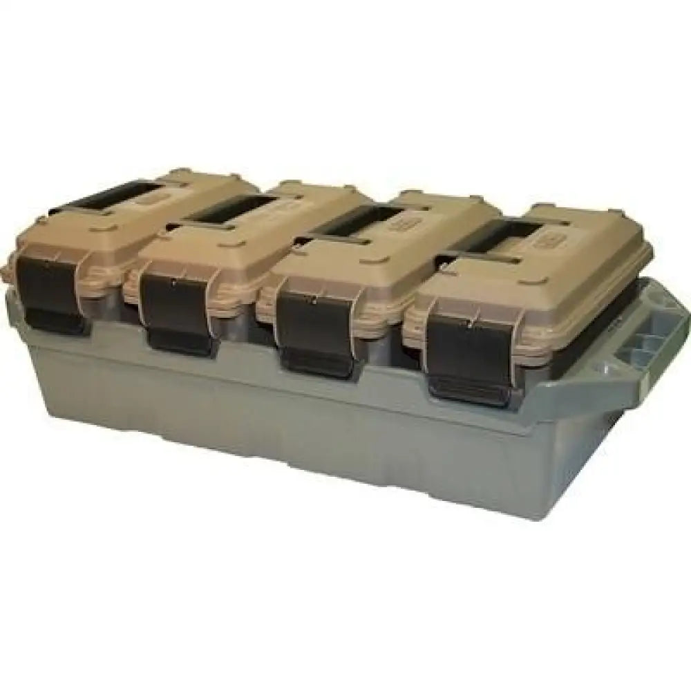 Mtm Ammo Cans & Dry Box 4-can 30 Cal Crate Fde Odg Tray Buy at Faith and Freedom Outdoors