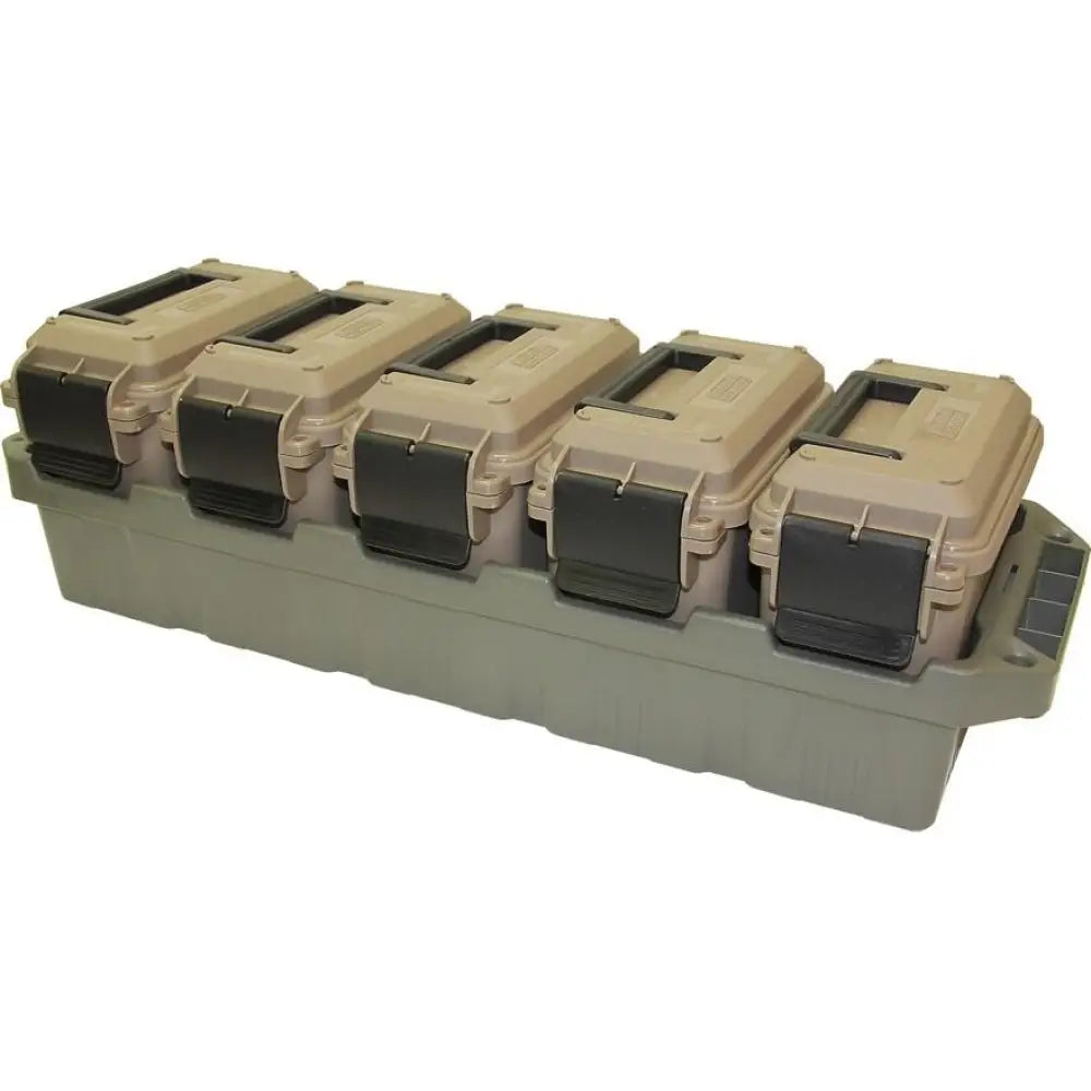 Mtm Ammo Cans & Dry Box 5-can Crate Mini Fde Army Green Tray Buy at Faith and Freedom Outdoors