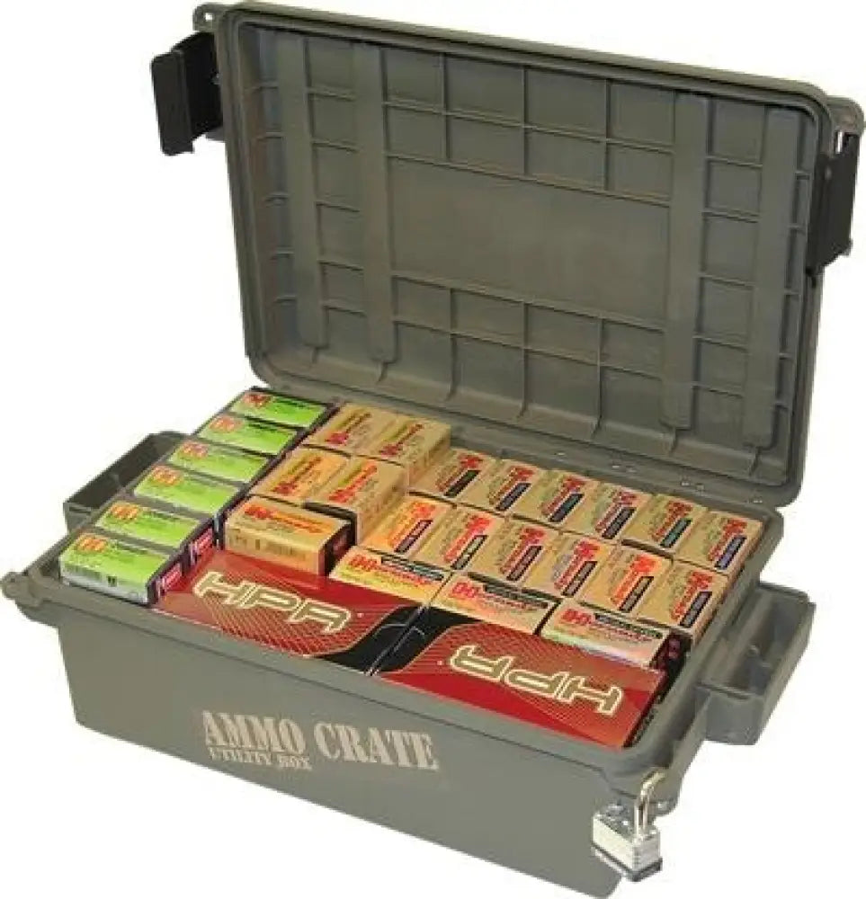 Mtm Ammo Cans & Dry Box Crate Utility Small 13’’x9’’x4.8’’ Army Green Buy at Faith and Freedom Outdoors