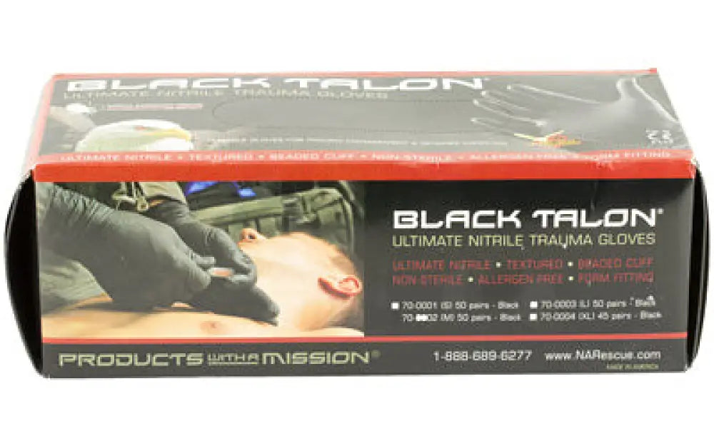 Nar Gloves Black Nitrile Med 50 Pair Buy at Faith and Freedom Outdoors - First Aid Products - Medical