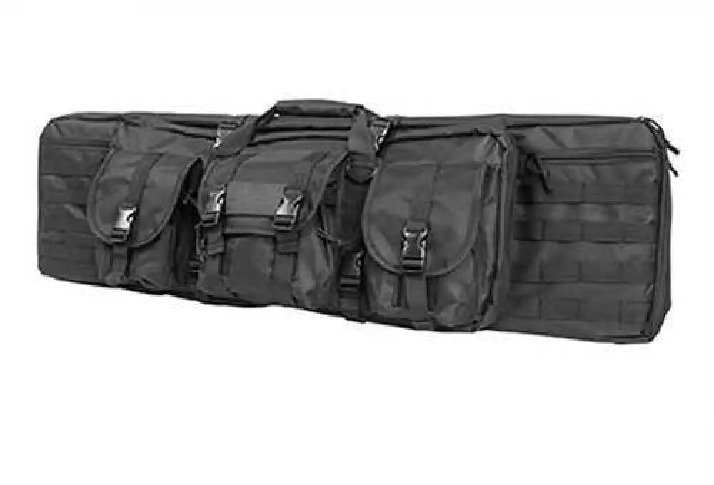 Ncstar Double Carbine Case 42’’ Rifle Nylon Black Exterior Pals Webbing Interior Padded with Thick Foam Accommodates
