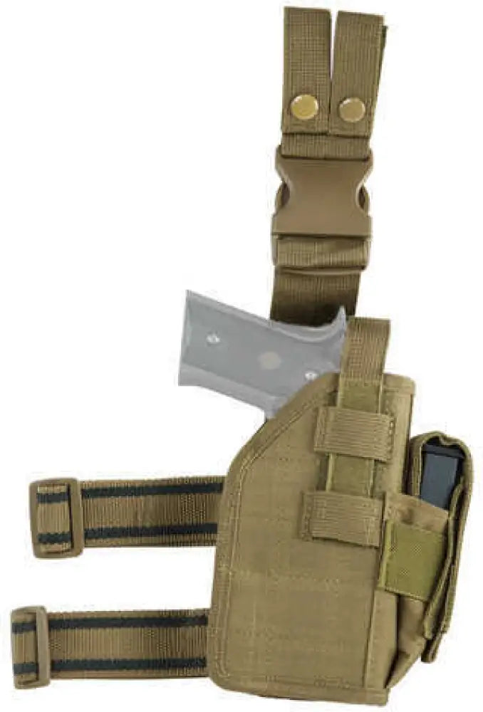 Ncstar Drop Leg Universal Pistol Holster Pvc Fabric Tan Md: Dvdlhol2954t