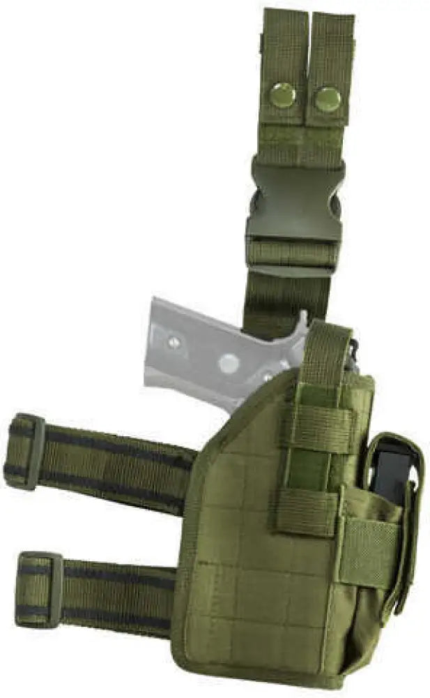 Ncstar Vism Drop Leg Universal Holster Green Md: Cvdlhol2954g