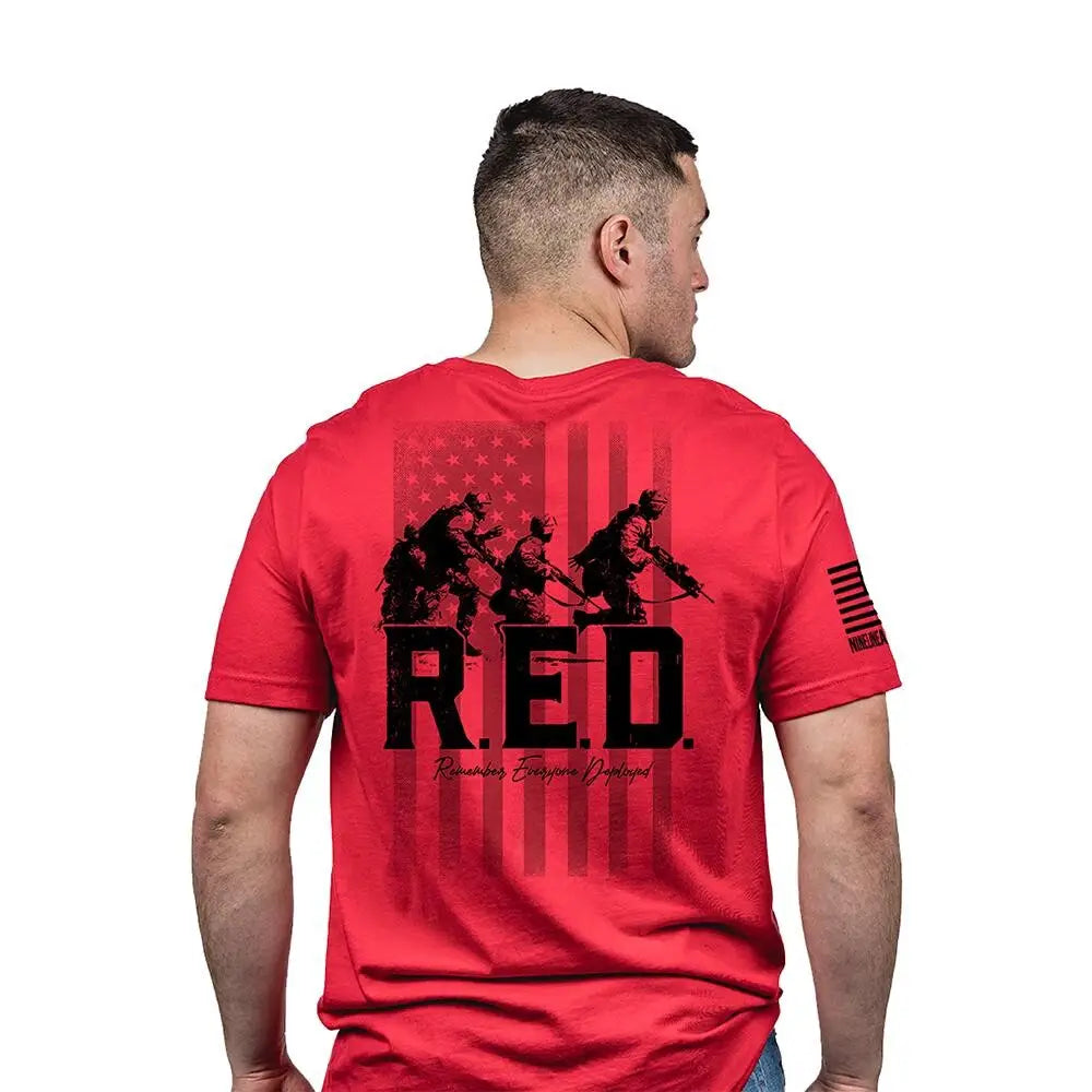 Nine Line Apparel Short Sleeve Shirts|clothing & Footwear Remember Everyone Deployed Shirt Red m Buy at Faith