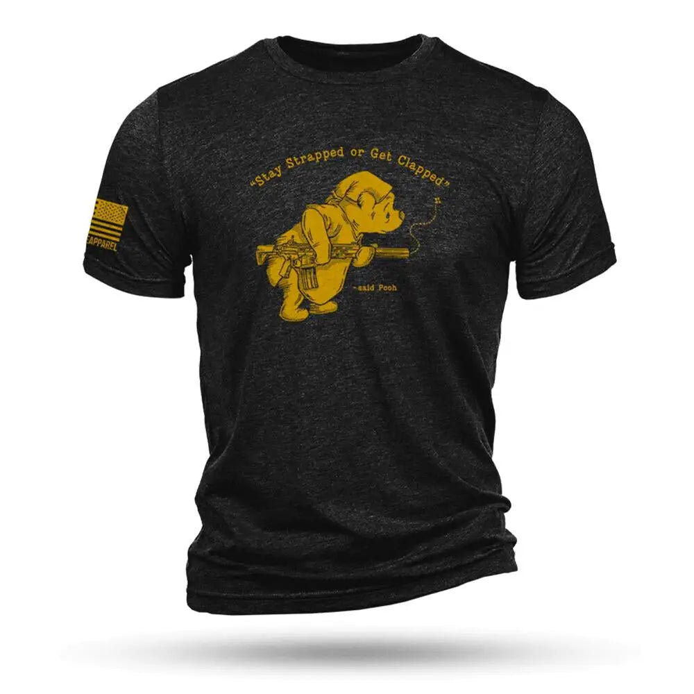 Nine Line Apparel Short Sleeve Shirts Pooh Bear Triblend T-shirt Black 3xl Buy at Faith and Freedom Outdoors