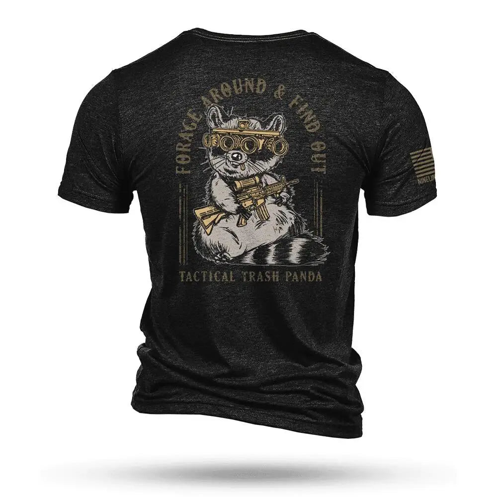Nine Line Apparel Short Sleeve Shirts Tactical Trash Panda Tri-blend T-shirt Black 3xl Buy at Faith and Freedom Outdoors