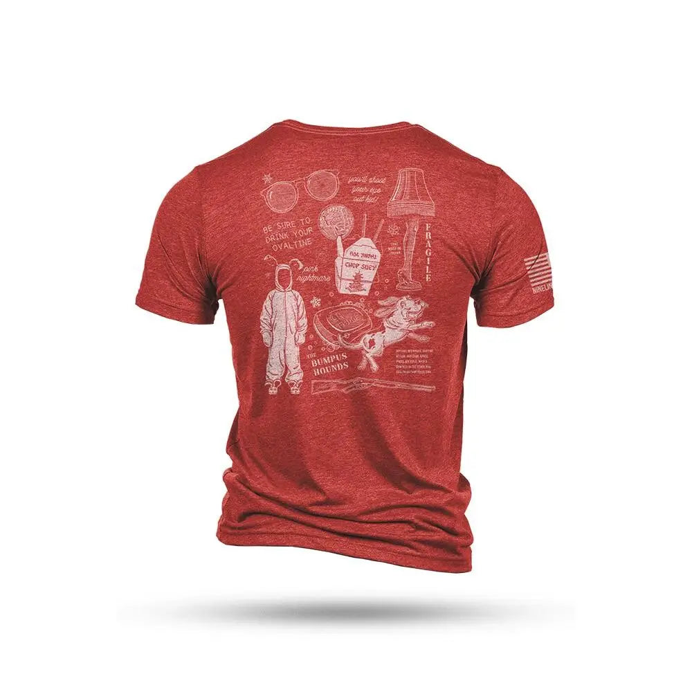 Nine Line Apparel Short Sleeve Shirts Xmas Story Triblend Shirt Red Xl Buy at Faith and Freedom Outdoors