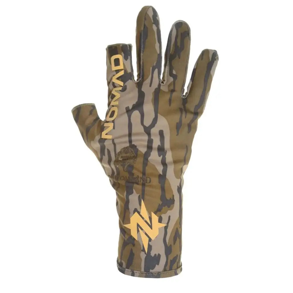 Nomad Gloves Fingerless Turkey Glove Mossy Oak Bottomland L/xl Buy at Faith and Freedom Outdoors