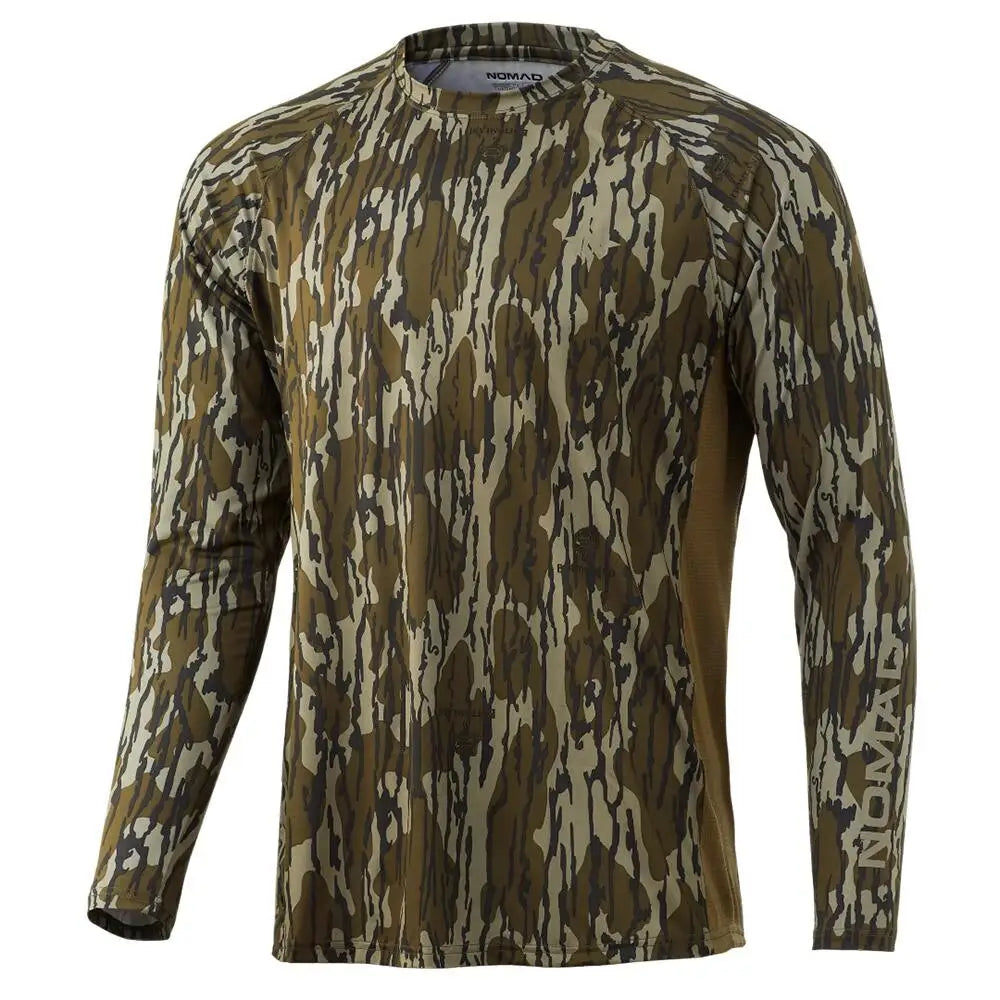 Nomad Long Sleeve Shirts|clothing & Footwear Camo Pursuit Shirt Mossy Oak Bottomland m Buy at Faith and Freedom Outdoors
