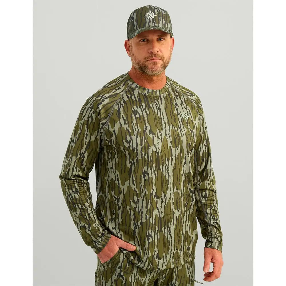 Nomad Long Sleeve Shirts Mirage Camo Crew Shirt Mossy Oak Bottomland s Buy at Faith and Freedom Outdoors