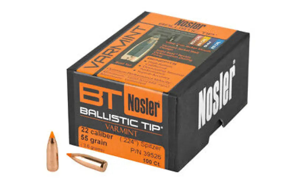 Nosler 22 Cal 55gr 100ct Buy at Faith and Freedom Outdoors - Bullets - Ballistic Tip