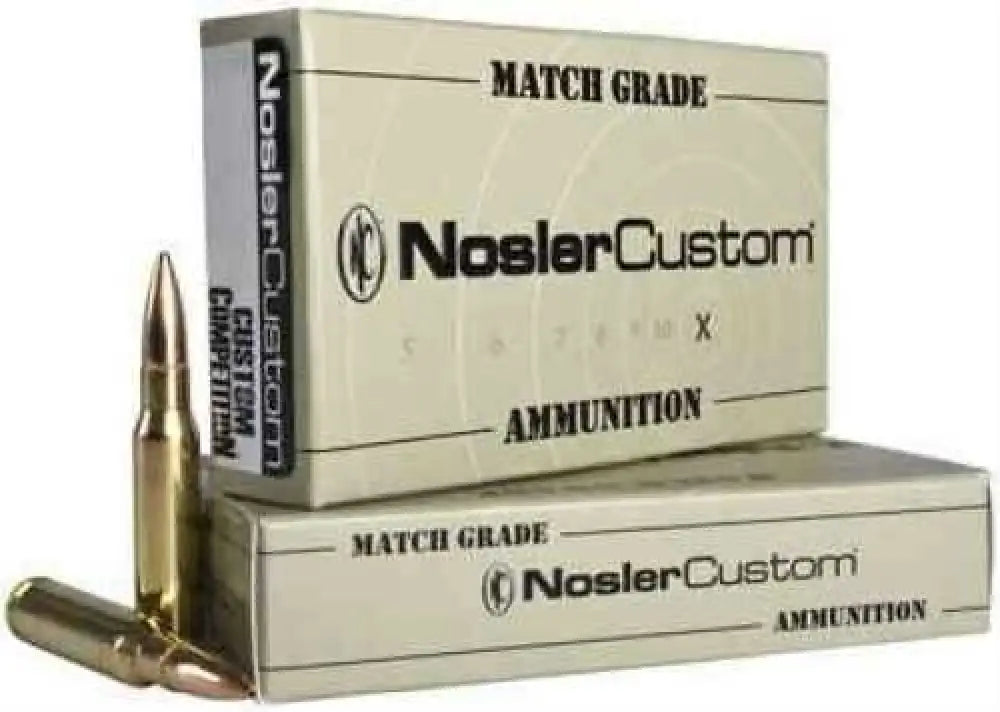 Nosler 223 Remington 77 Grain Match Ammo 20 Rounds - Full Metal Jacket - Rifle