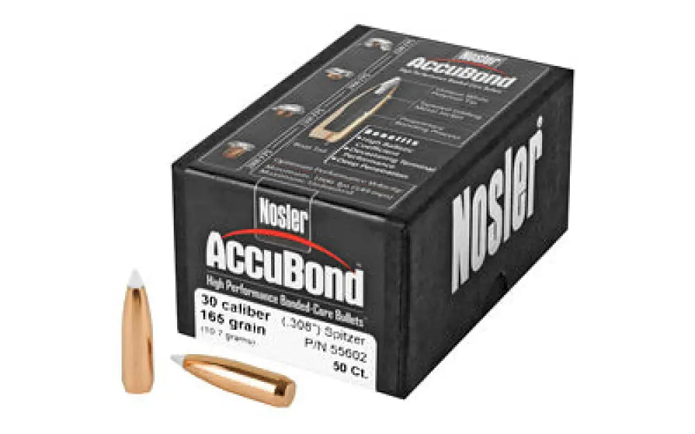 Nosler 30 Cal 165gr Accubond 50ct Buy at Faith and Freedom Outdoors - Bullets - Accubond