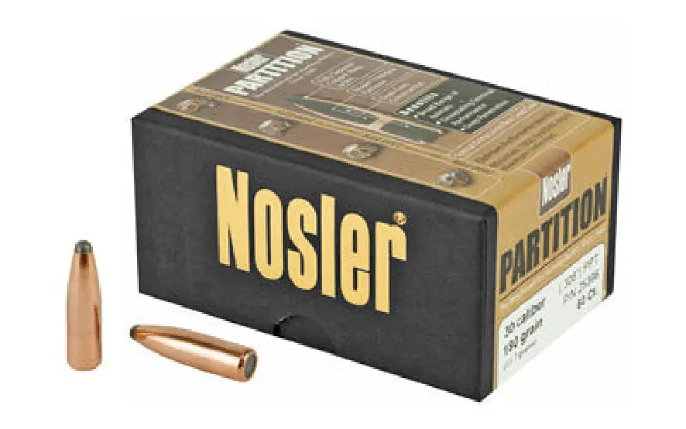 Nosler 30 Cal 180gr Ppt Part. 50ct Buy at Faith and Freedom Outdoors - Bullets - Nosler Partition
