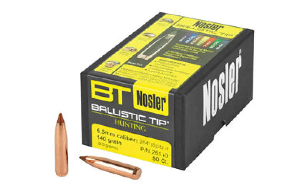 Nosler 6.5mm 140gr 50ct Buy at Faith and Freedom Outdoors - Bullets - Ballistic Tip