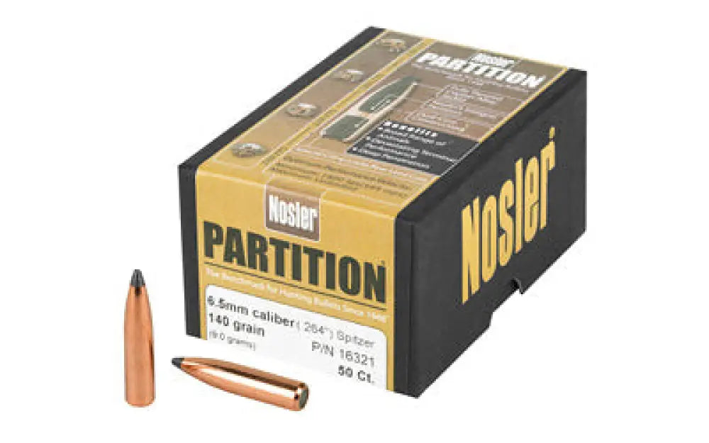 Nosler 6.5mm 140gr Sp Partition 50ct Buy at Faith and Freedom Outdoors - Bullets - Nosler Partition