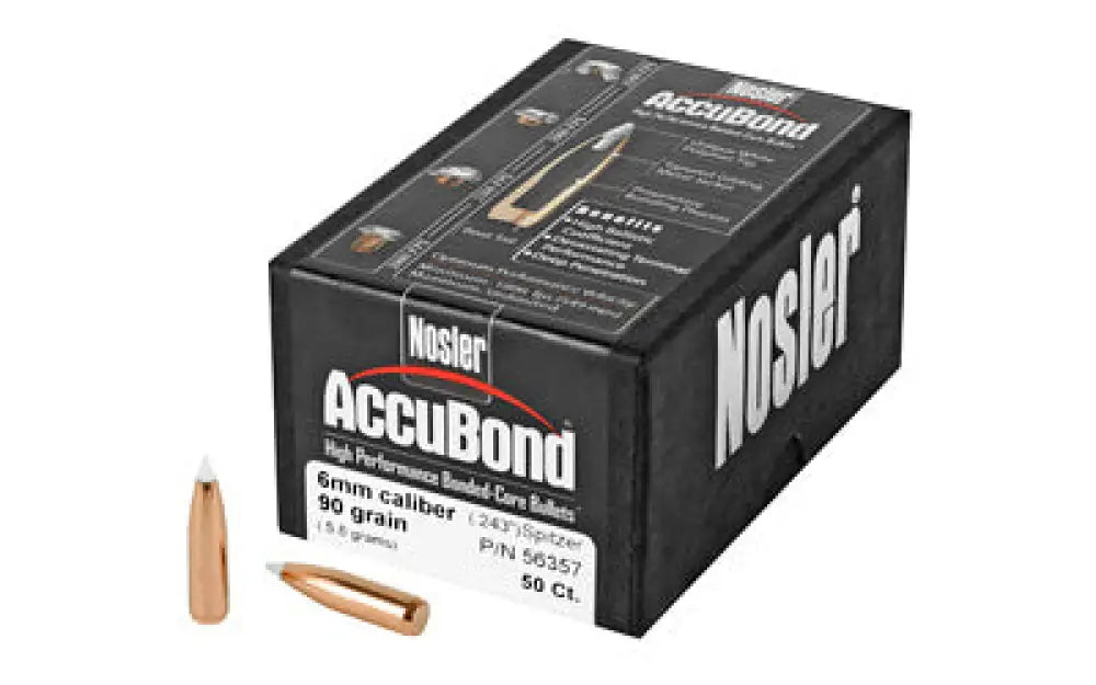 Nosler 6mm 90gr Accubond 50ct Buy at Faith and Freedom Outdoors - Bullets - Accubond
