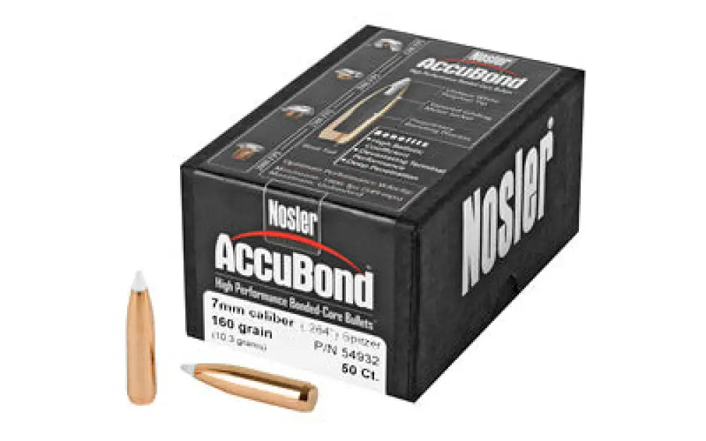 Nosler 7mm 160gr Accubond 50ct Buy at Faith and Freedom Outdoors - Bullets - Accubond
