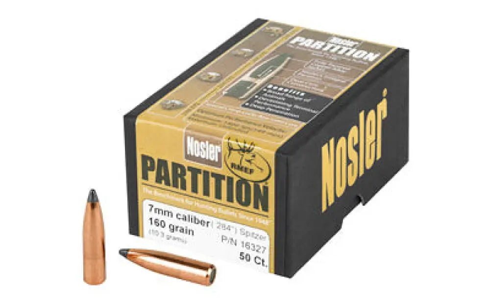 Nosler 7mm 160gr Sp Partition 50ct Buy at Faith and Freedom Outdoors - Bullets - Nosler Partition